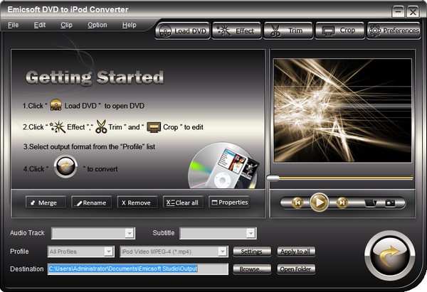 Emicsoft DVD to iPod Converter